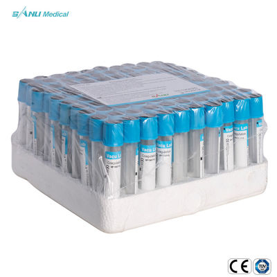 CE ISO Blue Top Glass Coagulatie-reageerbuizen met 3,2% natriumcitraatadditief