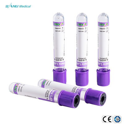 100pcs de steriele 6ml Buis van het het EDTA Gehele Bloed van Tray Lavender Top Blood Tube