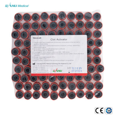 Van de het Bloedinzameling van het rode Bovenkant3ml Glas Activator van de de Buizen Vacuümklonter Buis