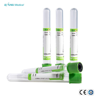 13x100mm Plastic van het de Buizen Groen Hoogste Lithium van de Bloedinzameling de Heparineadditief
