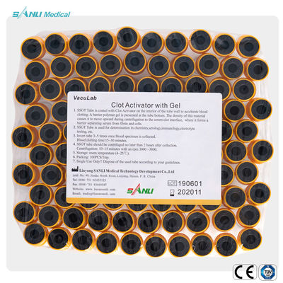 13x75mm de Plastic Buis van het de Buizen Beschikbare Gel van de Bloedinzameling met Klonteractivator
