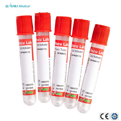Klonteractivator de Inzamelingsbuizen Vacuüm5ml van het Glasbloed voor Biochemische Tests