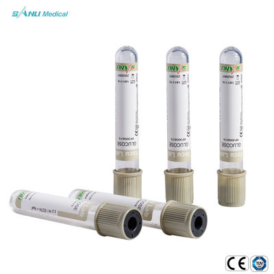 Grey Top Blood Glucose Tube 13x75mm het EDTAadditief van het Natriumfluoride